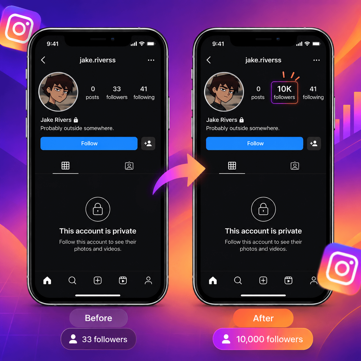 Instagram follower growth